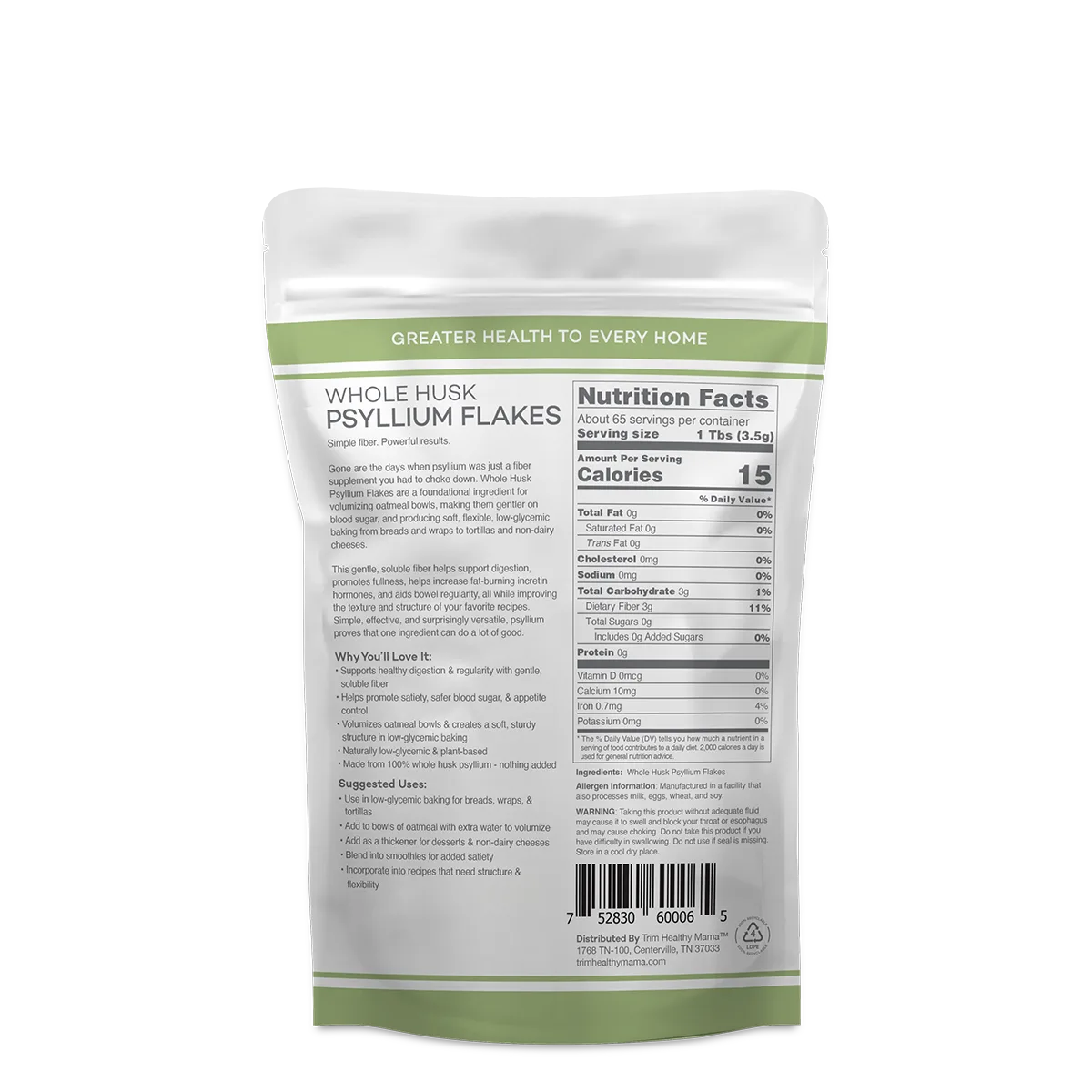 Whole Husk Psyllium Flakes 8oz‎ Bag - Image 3