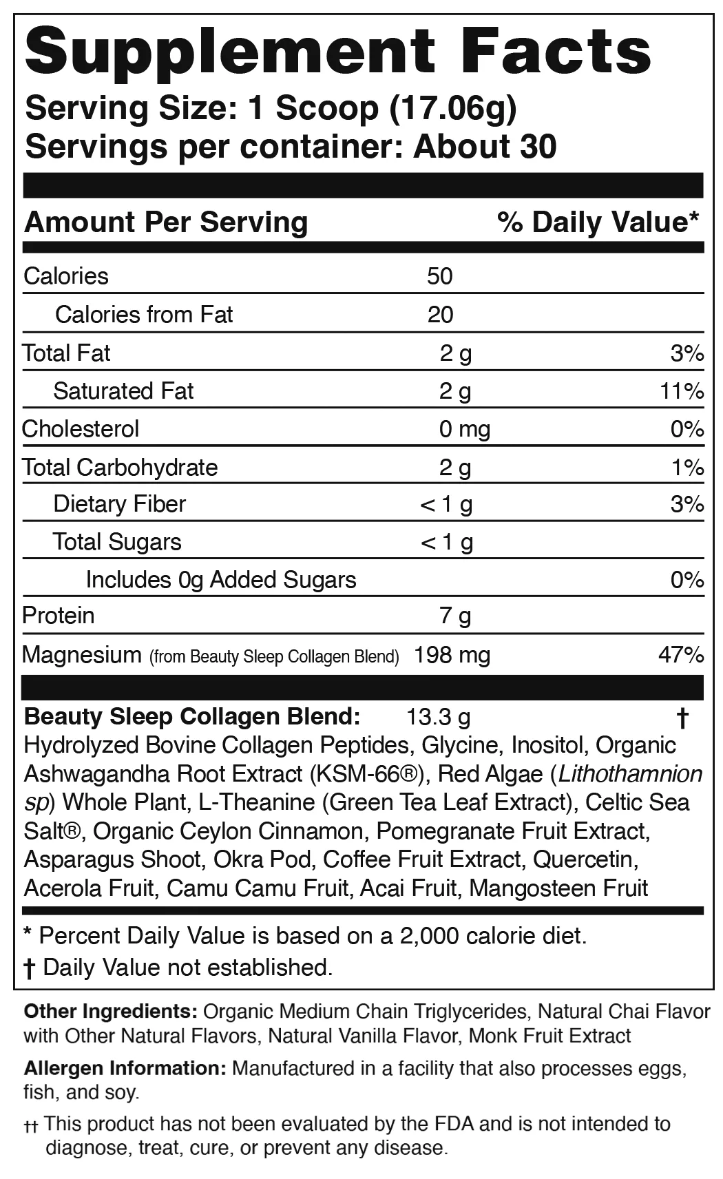 Beauty Sleep (Vanilla Chai) Powder 18oz - Image 3